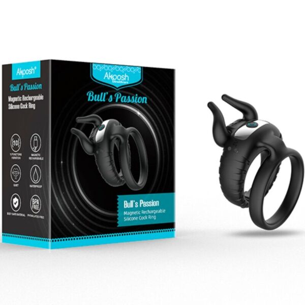 Armony - bull's pasion anillo vibrador 10 velocidades negro