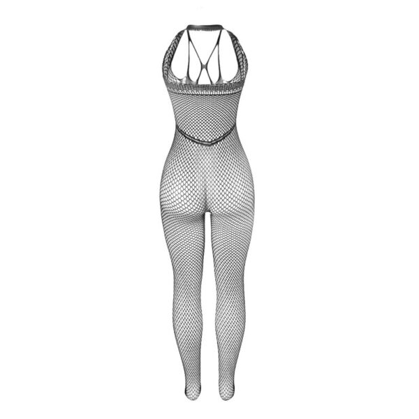 Subblime - 951788 bodystocking largo de rejilla tirantes en pecho y espalda negro talla Única