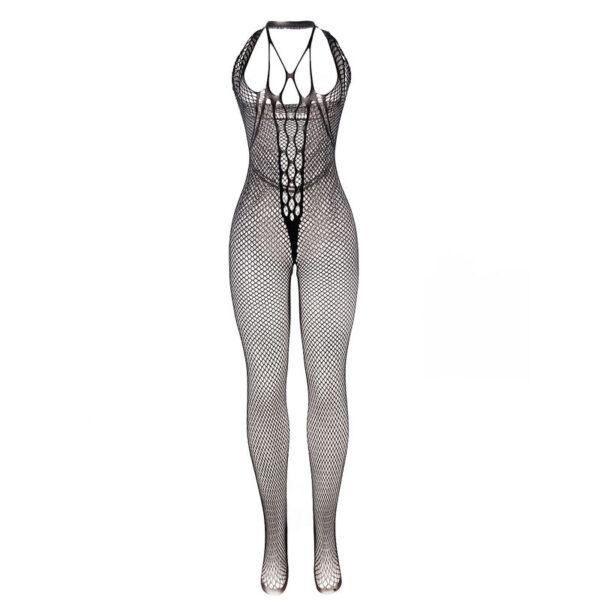 Subblime - 951788 bodystocking largo de rejilla tirantes en pecho y espalda negro talla Única