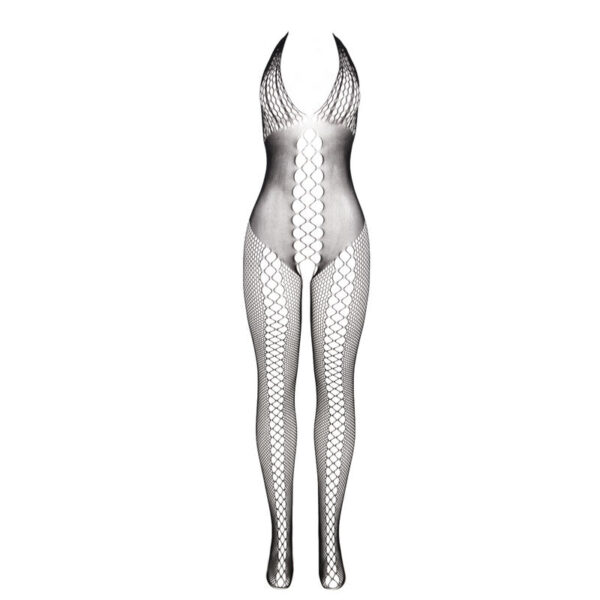 Subblime - 951832 bodystocking espalda abierta y detalles entrecruzados negro talla Única