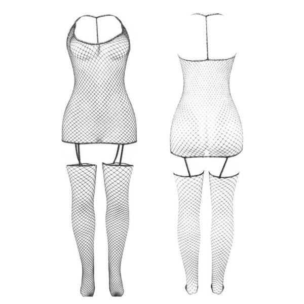 Subblime - 951955 bodystocking de rejilla brillante talla Única