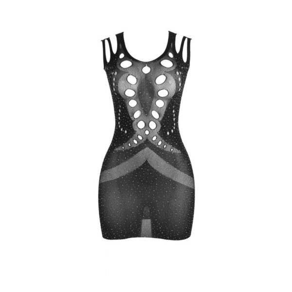 Subblime - 952198 vestido de rejilla con diamantes brillantes negro talla Única
