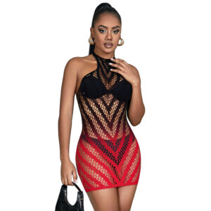 Subblime - 952242 vestido de rejilla elstico degradado rojo y negro talla Única
