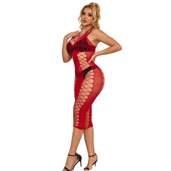 Subblime - 952327 vestido de rejilla largo rojo talla Única