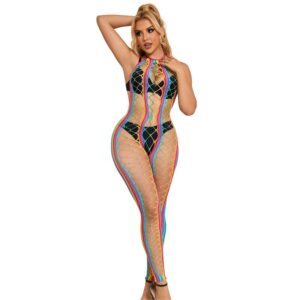 Subblime - 952358 vestido de rejilla cuello halter arcoiris talla Única