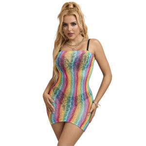 Subblime - 952457 vestido de rejilla sin mangas con hombros descubiertos arcoiris talla Única