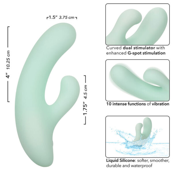 Calexotics - pacifica fiji vibrador y estimulador punto g 10 vibraciones aqua