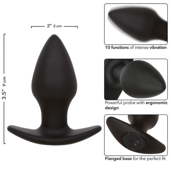 Calexotics - rock bottom perfect plug anal 10 vibraciones silicona negro