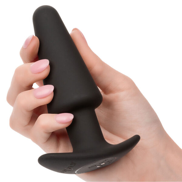 Calexotics - rock bottom plug anal cÓnico 10 vibraciones silicona negro