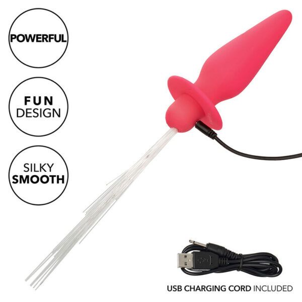 Calexotics - southern lights light up plug anal con luces 10 vibraciones silicona rosa