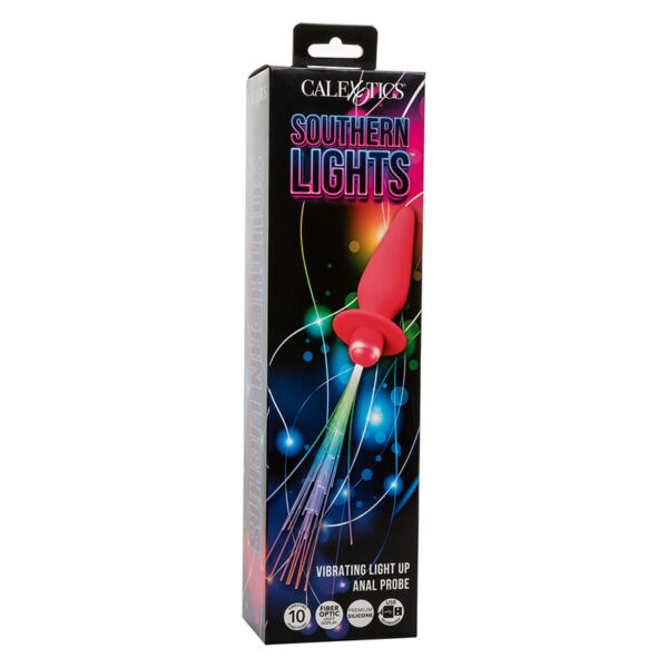 Calexotics - southern lights light up plug anal con luces 10 vibraciones silicona rosa