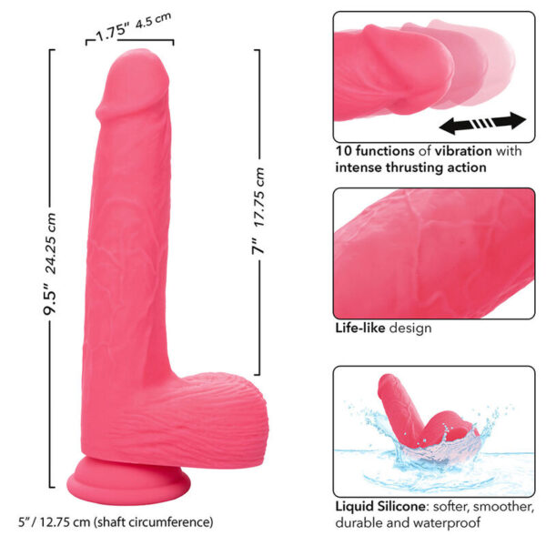 Calexotics - studs vibrador realÍstico 10 vibraciones y rosa