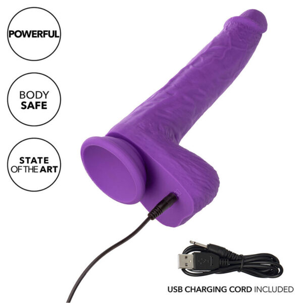 Calexotics - studs vibrador recargable y giratorio 10 vibraciones violeta