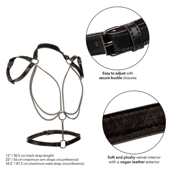 Calexotics - euphoria arnÉs estilo cabestro con mÚltiples cadenas premium