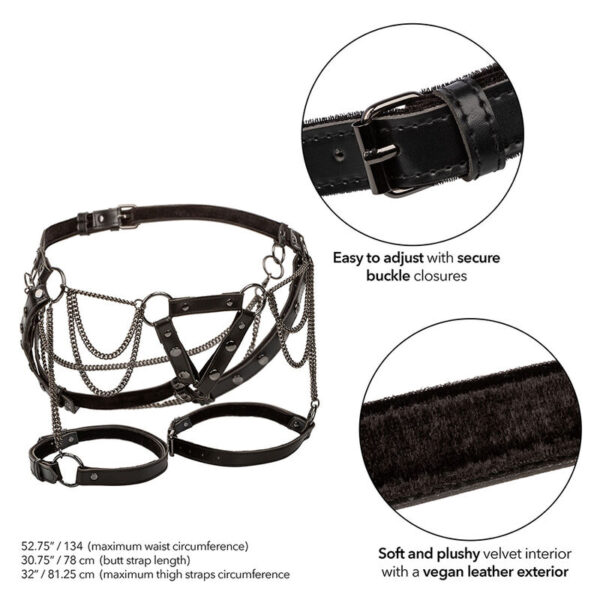 Calexotics - euphoria arnÉs de muslo con cadenas premium talla plus