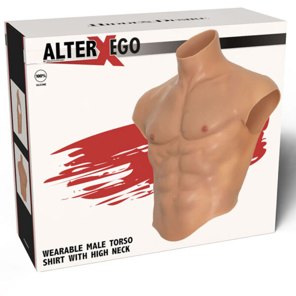 Hidden desire - alter ego camiseta silicona torso masculino con abdominales natural