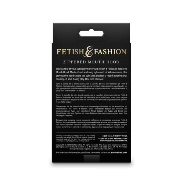 Ns novelties - fetish & fashion pasamontaÑas completo con cremallera nylon blanco