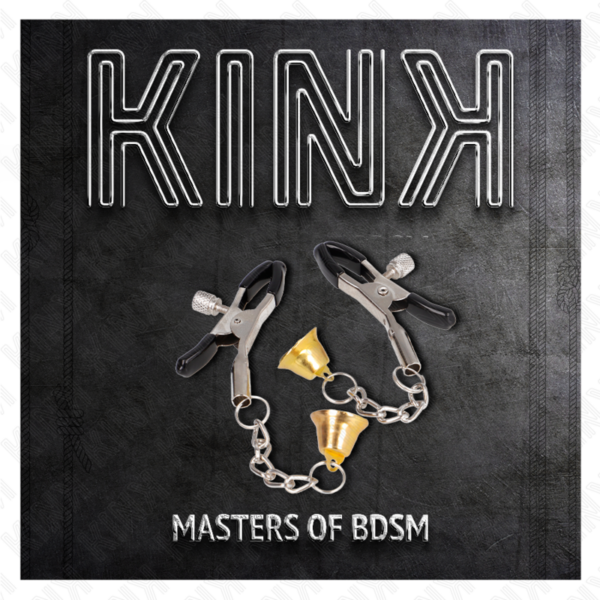 Kink - pinzas para pezones con colgante de campana dorado 6 cm