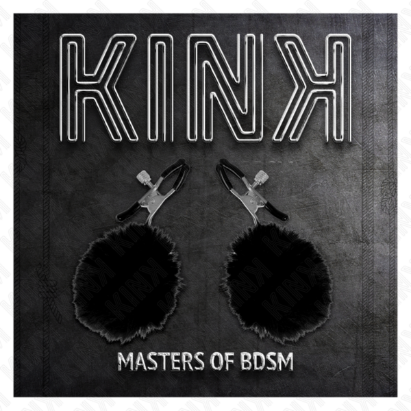 Kink - pinzas para pezones con pompÓn negro 6 cm