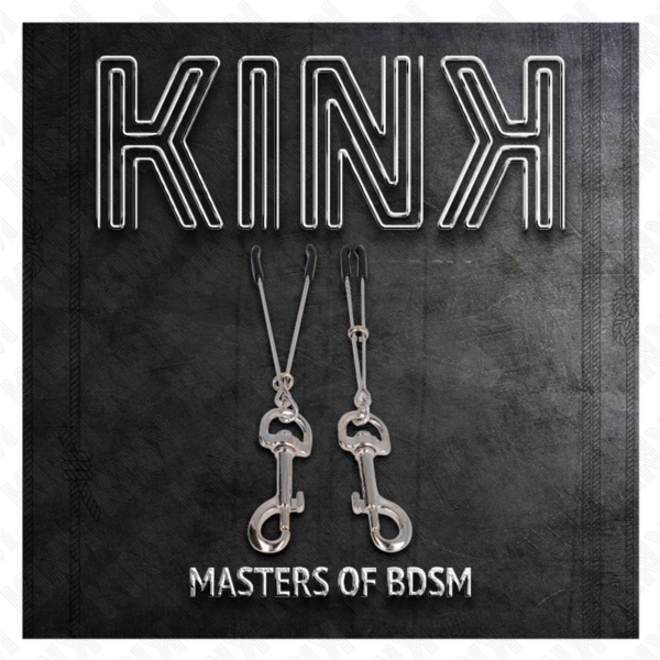 Kink - pinzas para pezones fina con gancho plateado 7 cm