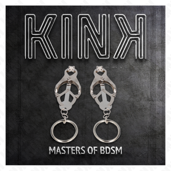 Kink - pinzas para pezones estilo japonÉs con aros plateado