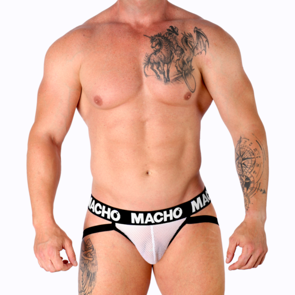 Macho - mx26x1 jock rejilla blanco xl