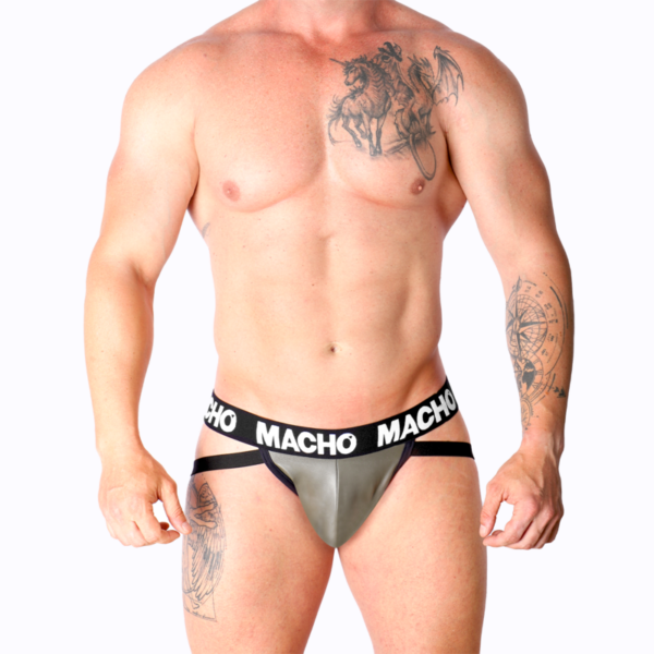 Macho - mx27gr jock cuero gris beige m