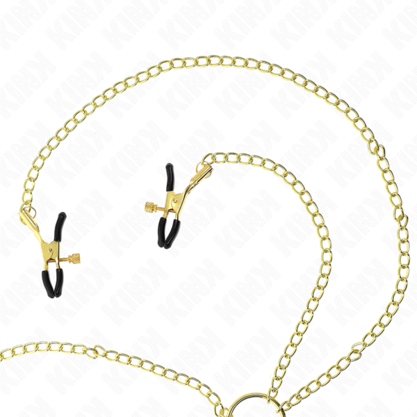 Kink - pinzas para pezones y clÍtoris 4 enganches ajustable dorado