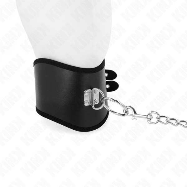 Kink - collar con correa 65 cm ancho negro ajustable 40-55 cm x 10 cm
