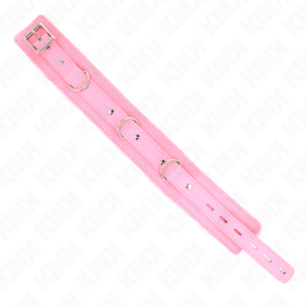Kink - collar con correa 65 cm con restricciones rosa ajustable 36-42 cm x 5.5 cm