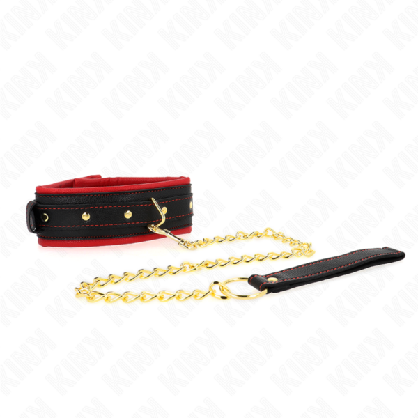 Kink - collar con correa de tejido liso ajustable 33-48 cm x 5.7 cm