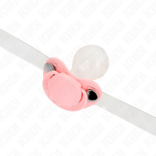 Kink - mordaza forma chupete 5.5 x 4 cm rosa ajustable 43-60 cm