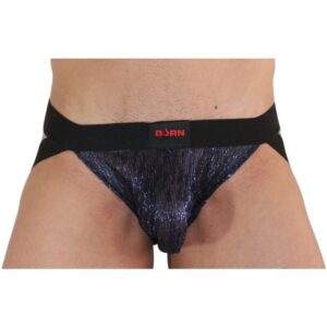 Burn - 006 jock brillante azul / negro l