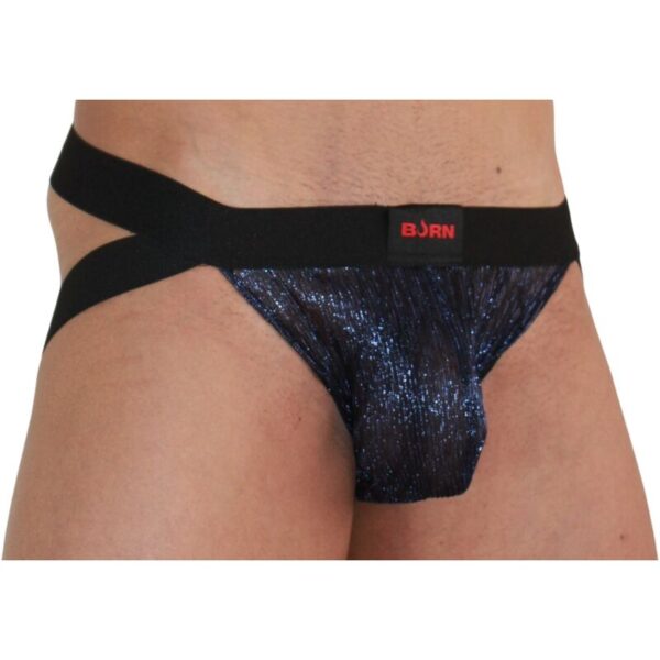 Burn - 006 jock brillante azul / negro xl