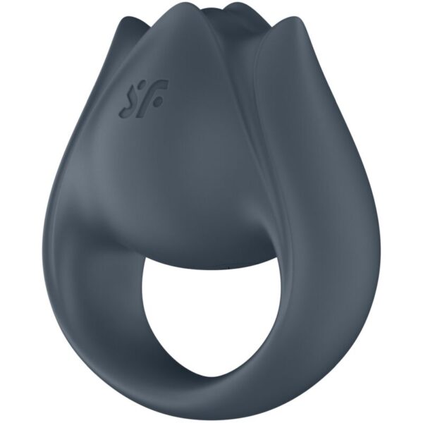 Satisfyer - perfect pair 2 multivibrador 2 en 1 anillo para pene & estimulador de dedo gris