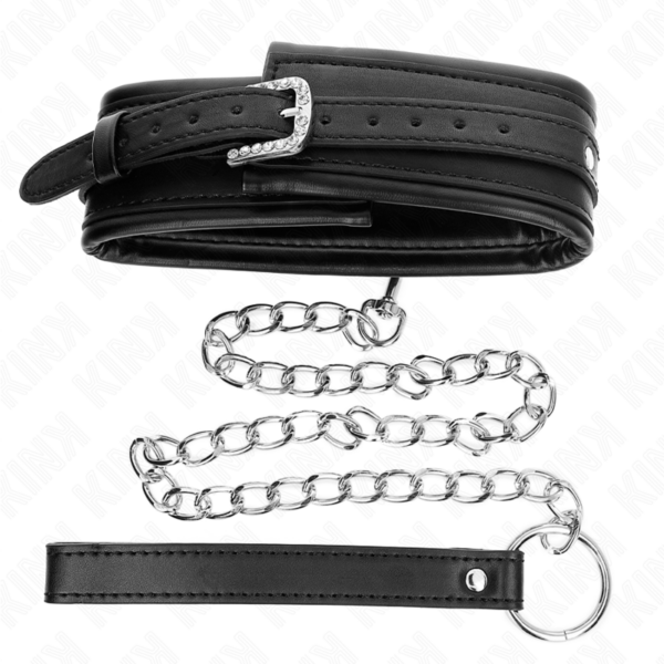 Kink - collar con correa 65 cm hebilla brillante 48.5 cm x 5.3 cm