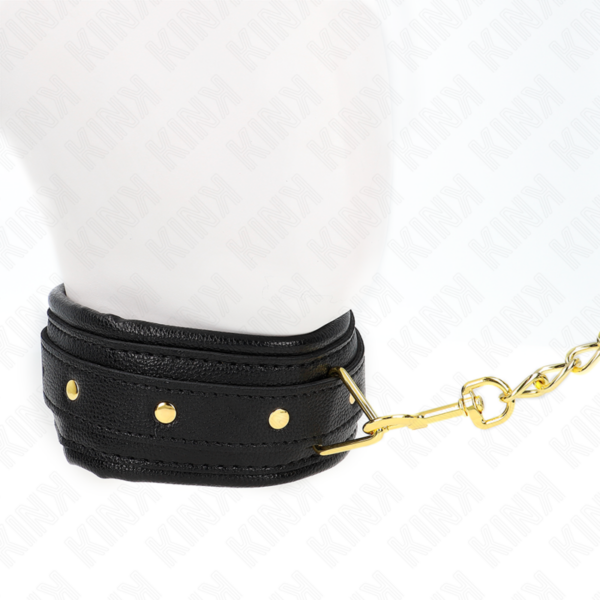 Kink - collar con correa esponja imitaciÓn cuero modelo 1 ajustable 37-54 cm x 3 cm