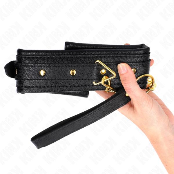 Kink - collar con correa esponja imitaciÓn cuero modelo 1 ajustable 37-54 cm x 3 cm