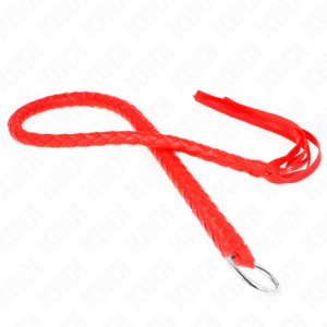 Kink - lÁtigo de serpiente con anillo de mano rojo 65 cm