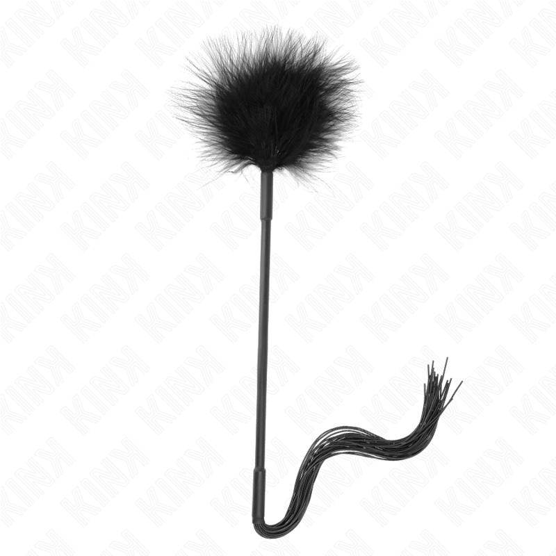 Kink - lÁtigo de silicona con plumas para cosquillas 47 cm