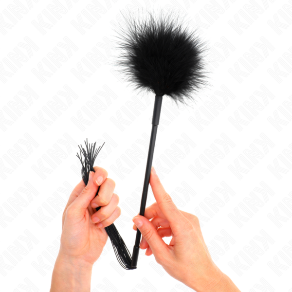 Kink - lÁtigo de silicona con plumas para cosquillas 47 cm