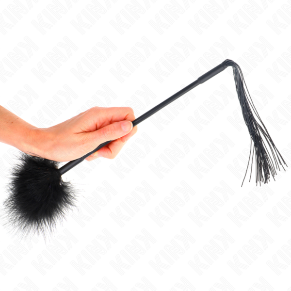 Kink - lÁtigo de silicona con plumas para cosquillas 47 cm