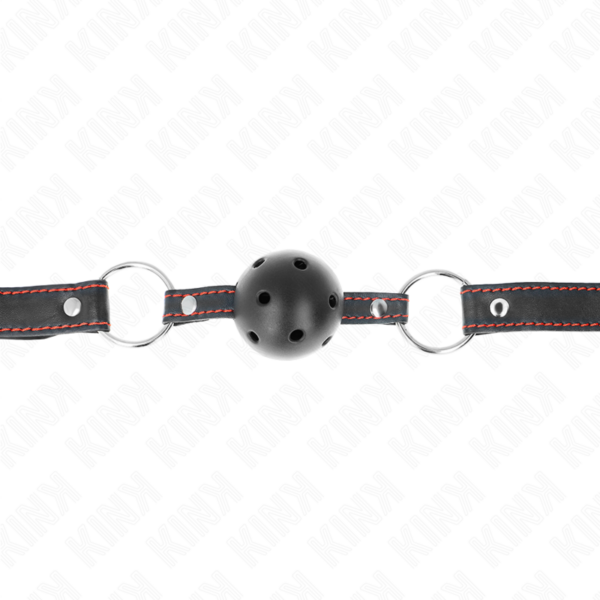 Kink - mordaza de bola 4.5 cm negra dura hueca modelo 2 65 x 2.5 cm