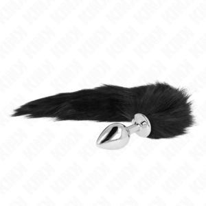 Kink - plug anal talla m 8 x 3.5 cm con cola sintÉtica 40 cm negro