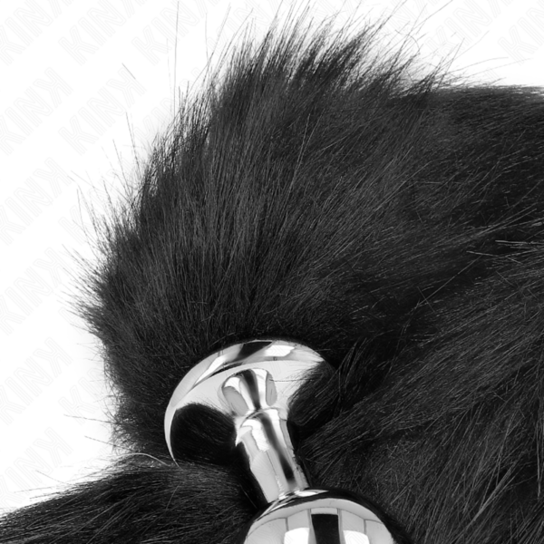 Kink - plug anal talla m 8 x 3.5 cm con cola sintÉtica 40 cm negro