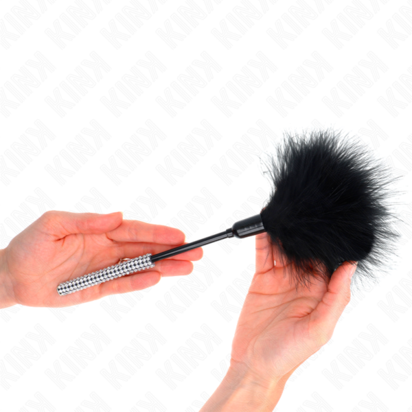 Kink - plumas para cosquillas con mango de diamantes de imitaciÓn 27 cm