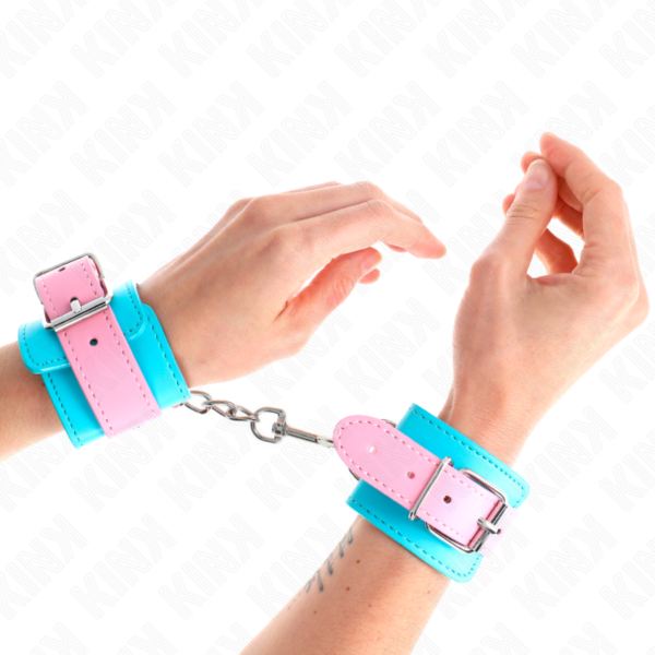Kink - muÑequeras chic azul / rosa ajustable 16-28 cm x 5 cm