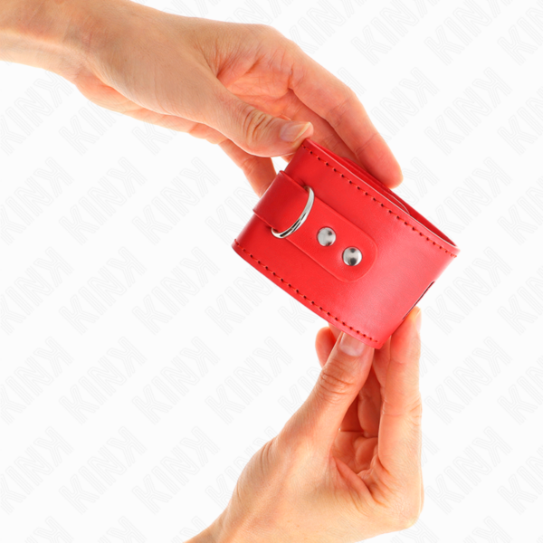 Kink - muÑequeras con cierre candado rojo ajustable 16-23 cm x 5.5 cm