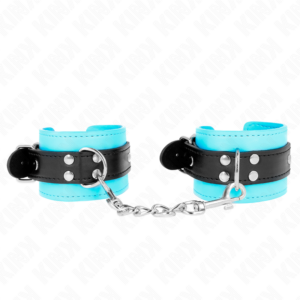 Kink - muÑequeras con gancho forro azul ajustable 20-28 cm x 5.5 cm