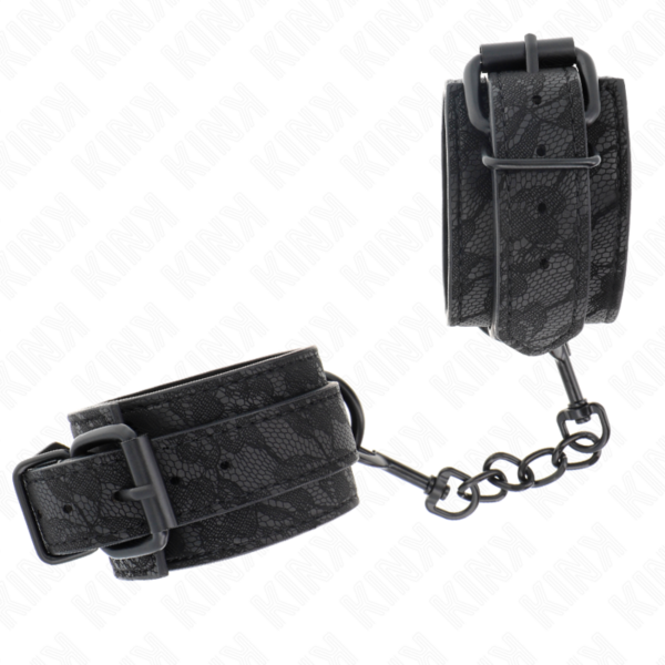 Kink - muÑequeras de encaje ajustable negro 19-26 cm